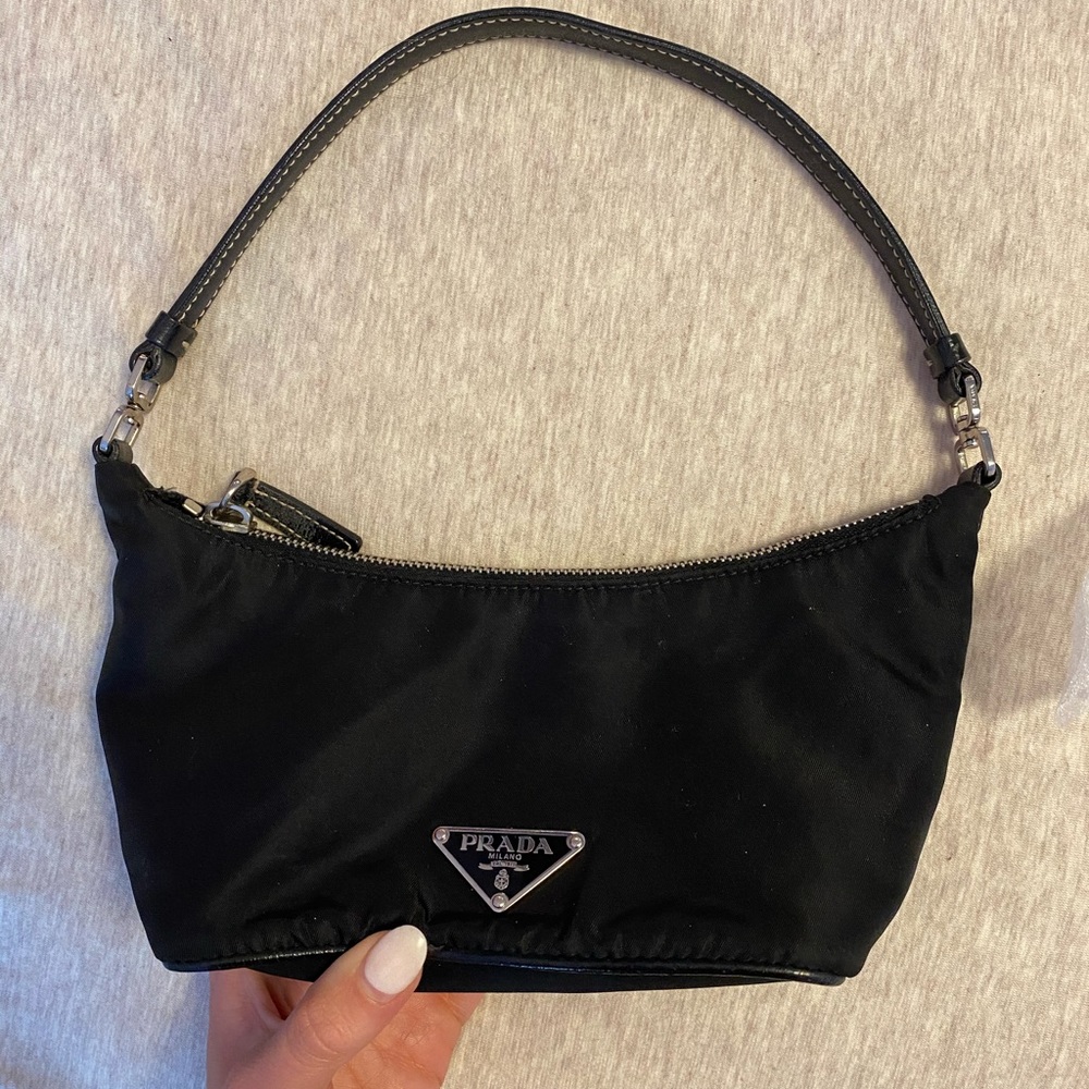 PRADA black nylon mini bag